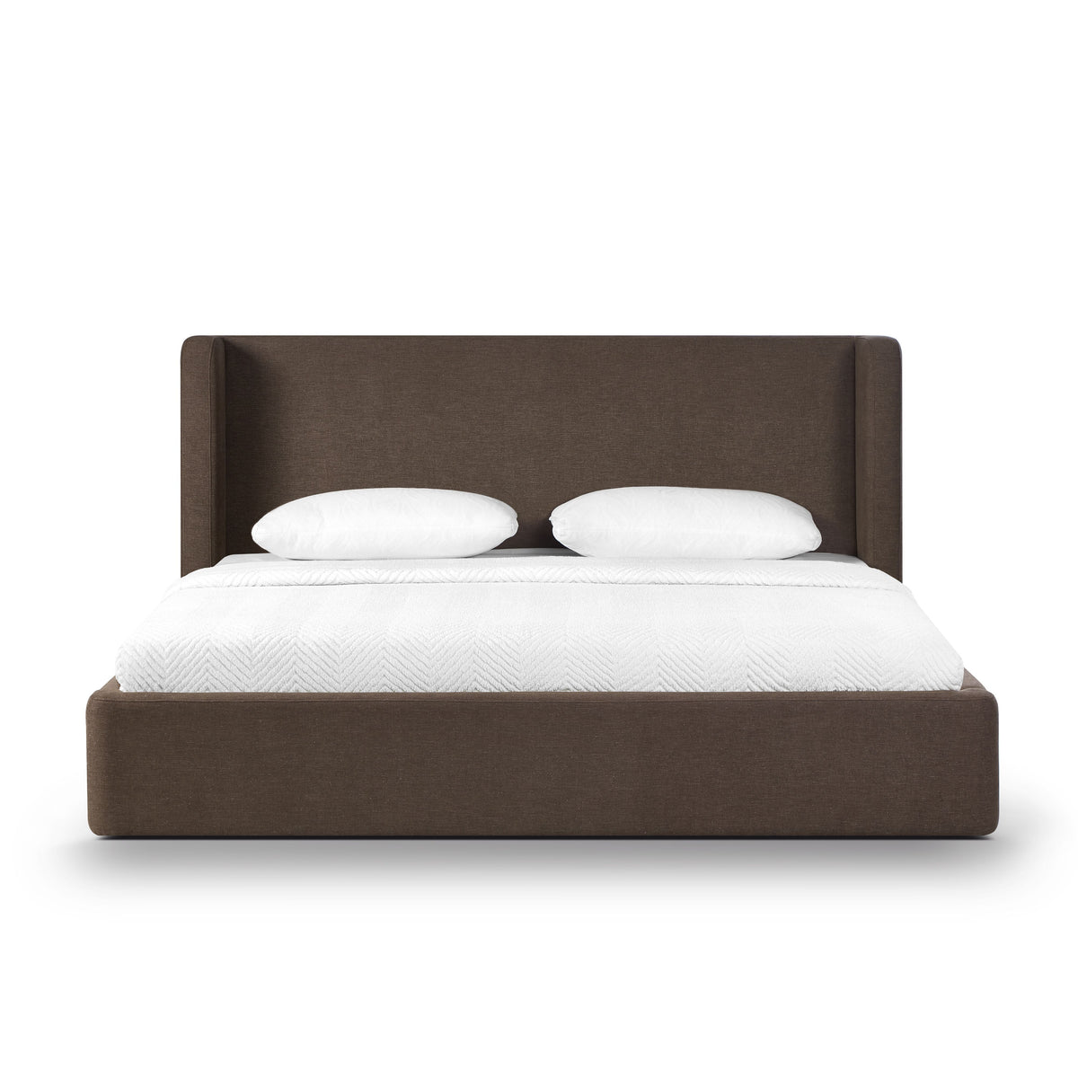 Harmony Chocolate Brown Performance Chenille King Bed by TOV Furniture – photo 1 of 10