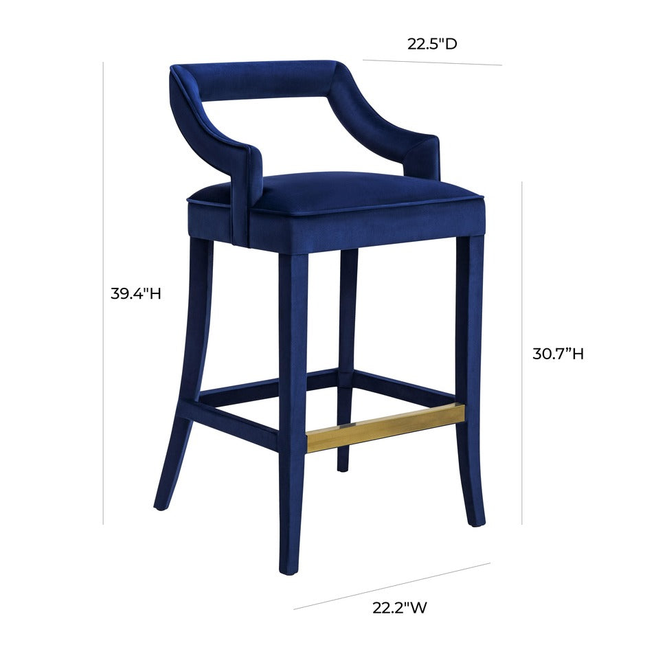 Tiffany Velvet Stool by TOV Bs21