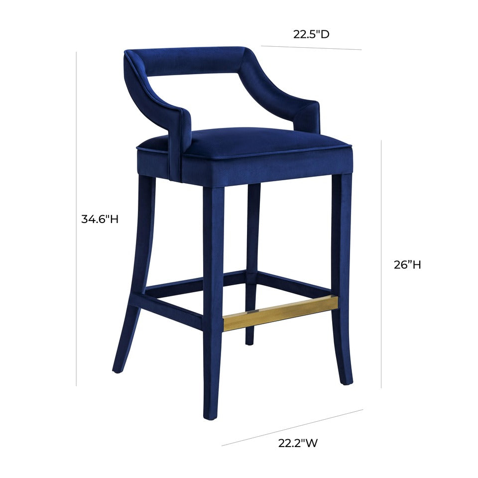 Tiffany Velvet Stool by TOV Bs19