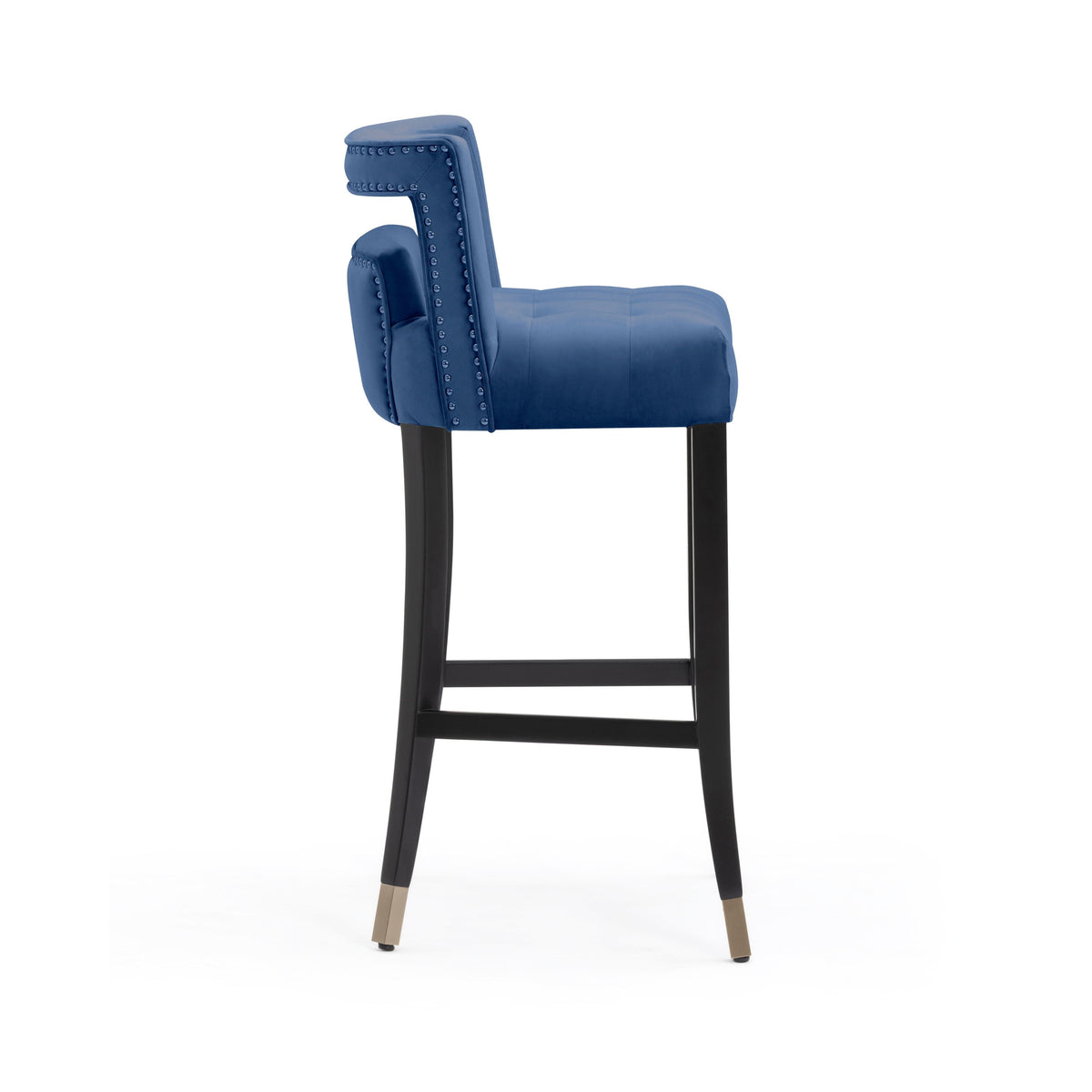 Hart Navy Performance Velvet Bar Stool by TOV Furniture – photo 3 of 7