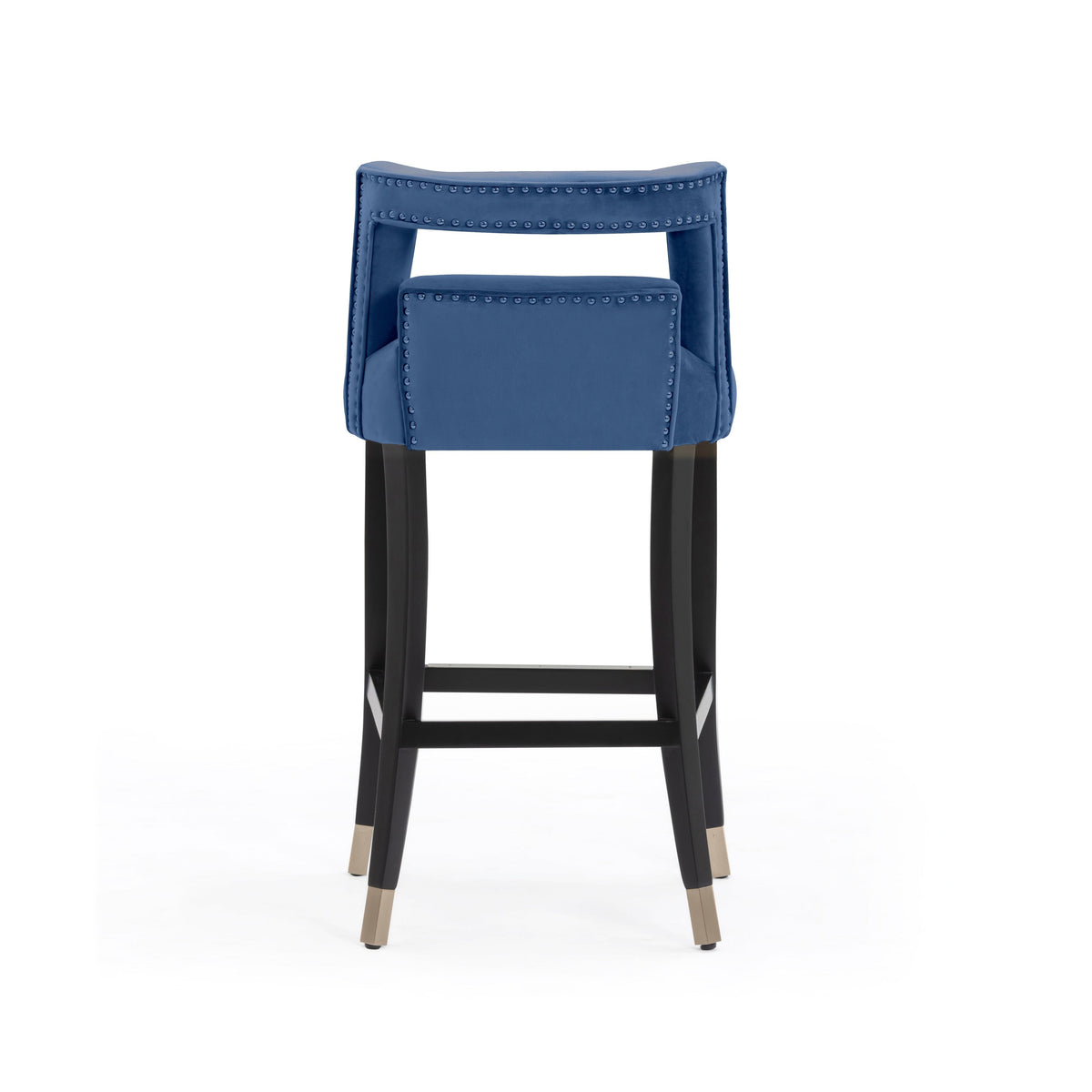 Hart Navy Performance Velvet Bar Stool by TOV Furniture – photo 4 of 7
