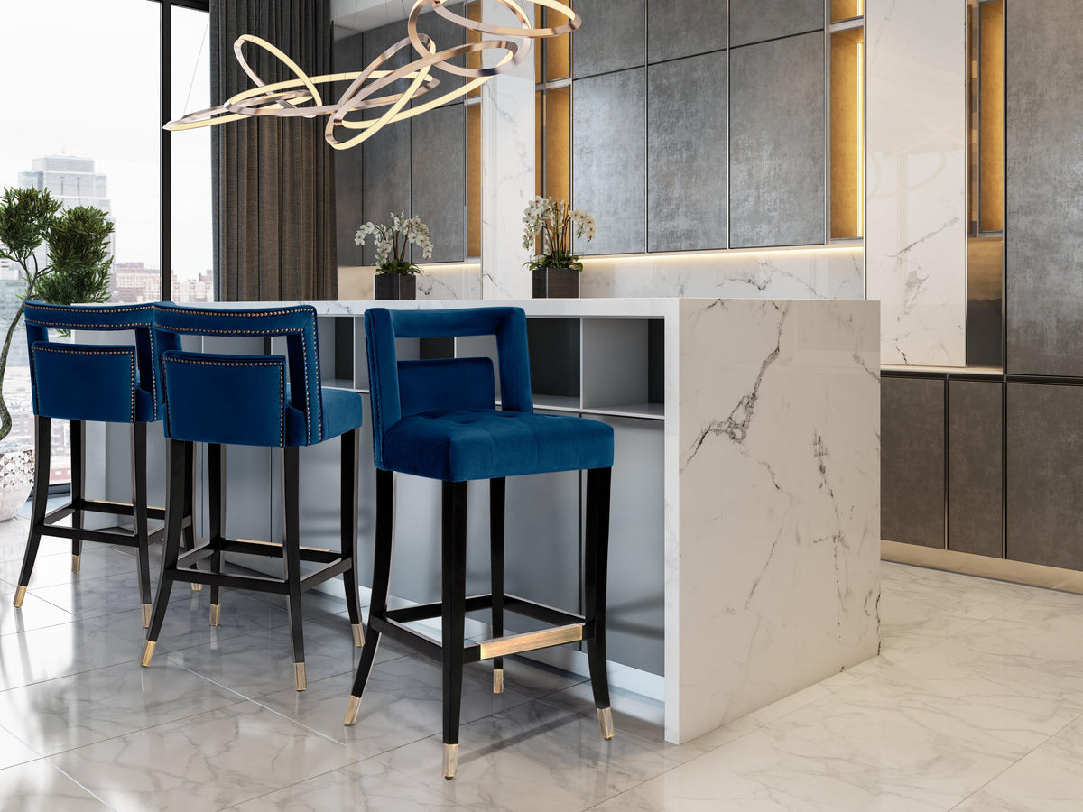 Hart Performance Velvet Stool by TOV Furniture – several options shown
