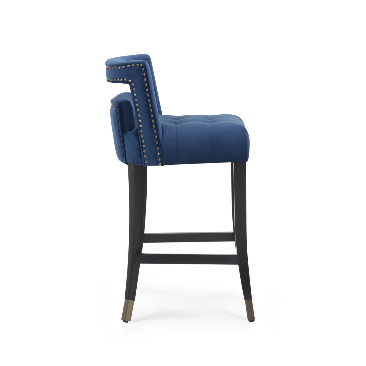 Hart Navy Performance Velvet Counter Stool by TOV Furniture – photo 2 of 8