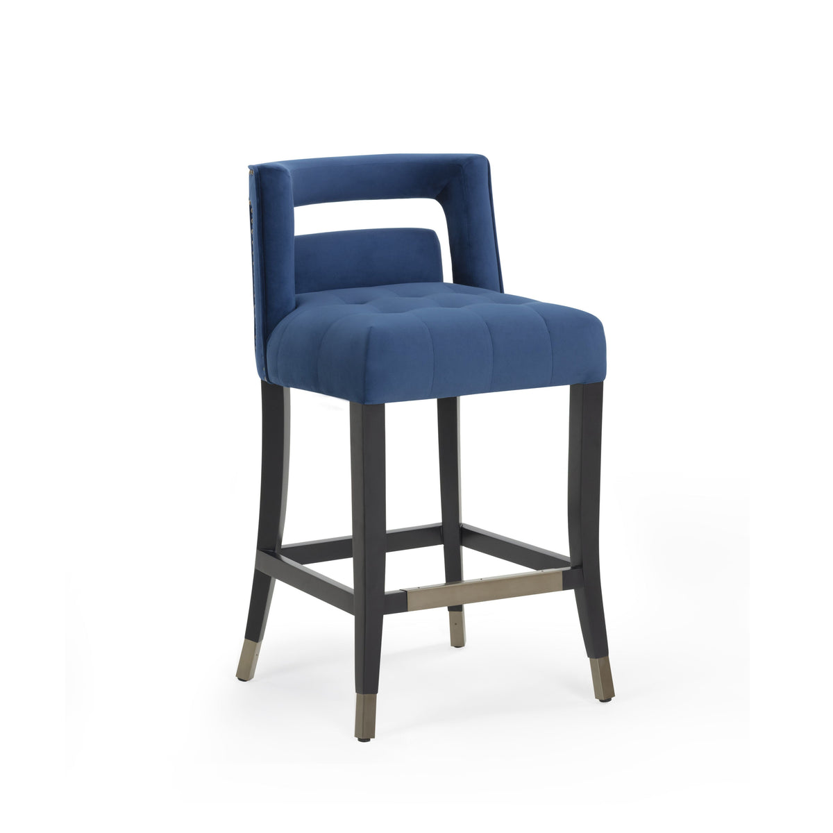 Hart Navy Performance Velvet Counter Stool by TOV Furniture – photo 4 of 8