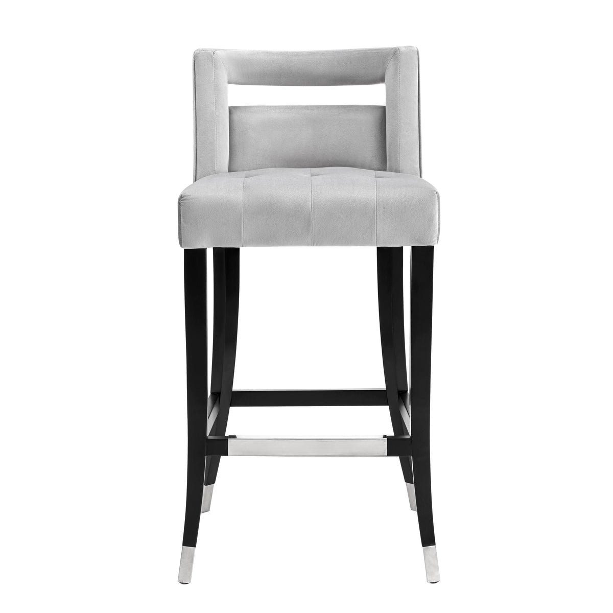 Hart Grey Performance Velvet Bar Stool by TOV Furniture – photo 3 of 6