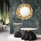 Lyrical Gold Round Wall Mirror 27 36 by TOV C18213 36