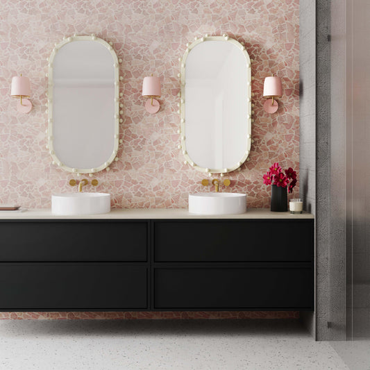 Bubbles Ivory Large Oval Wall Mirror by TOV Furniture – photo 2 of 7