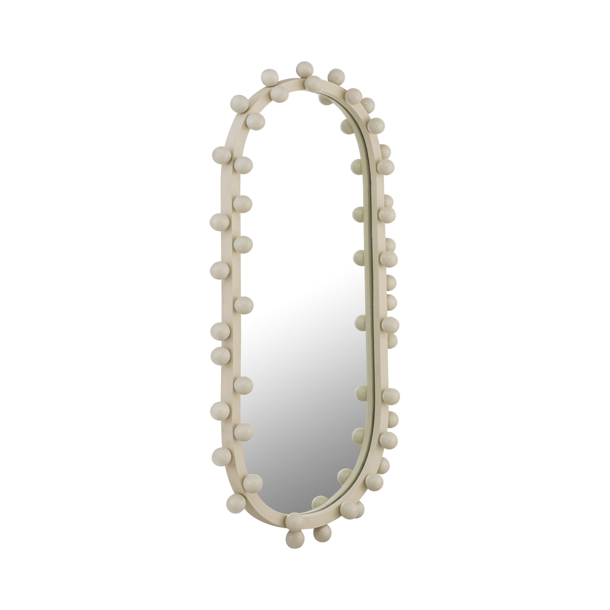 Bubbles Ivory Oval Wall Mirror 17 X31 5 22 6 X42 by TOV C18414