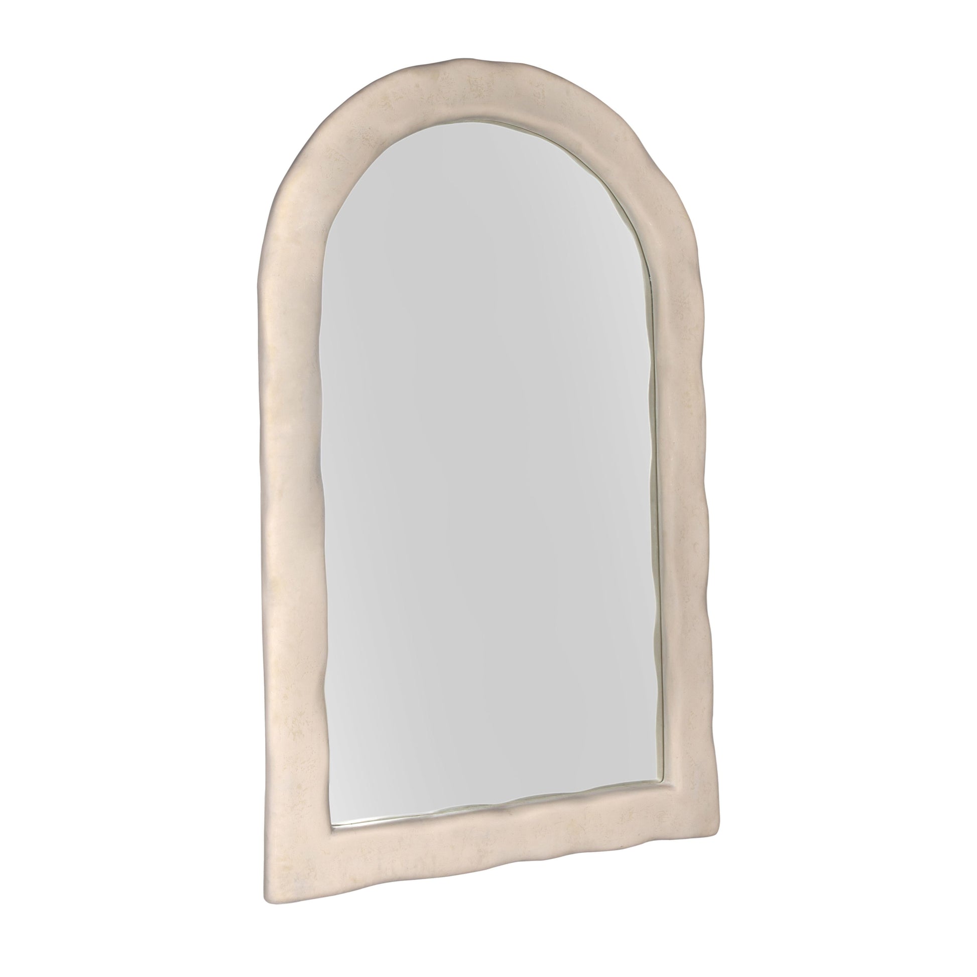 Kaia 48 X79 Cream Textured Floor Mirror by TOV C18494
