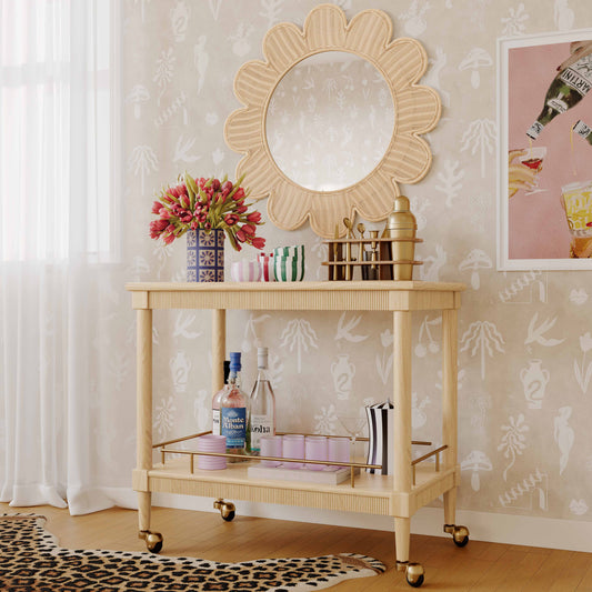 Coralie Natural Rattan Round Mirror by TOV Furniture – photo 7 of 7