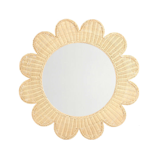 Coralie 33 4 Rattan Round Wall Mirror by TOV C21037