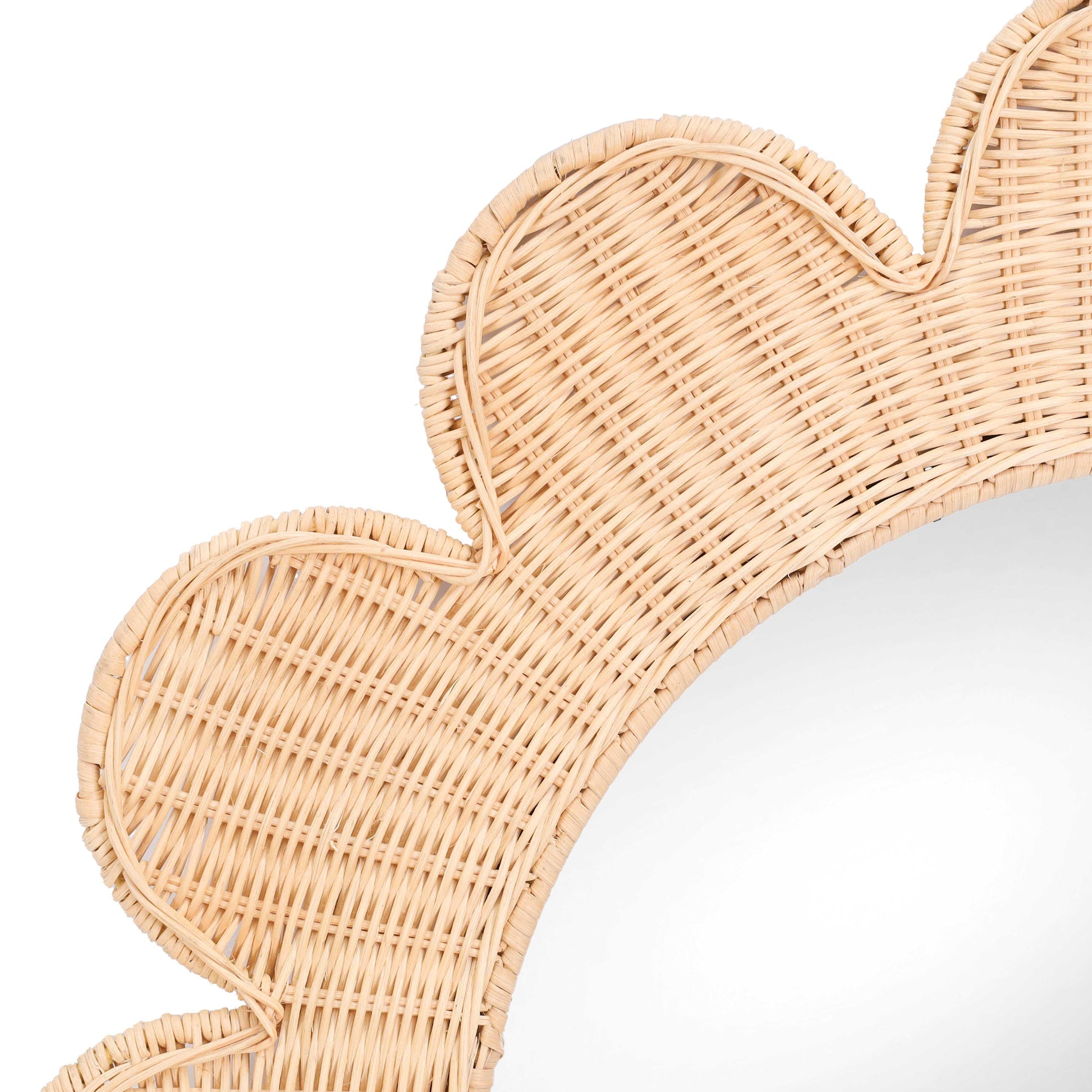 Coralie 33 4 Rattan Round Wall Mirror by TOV C21038