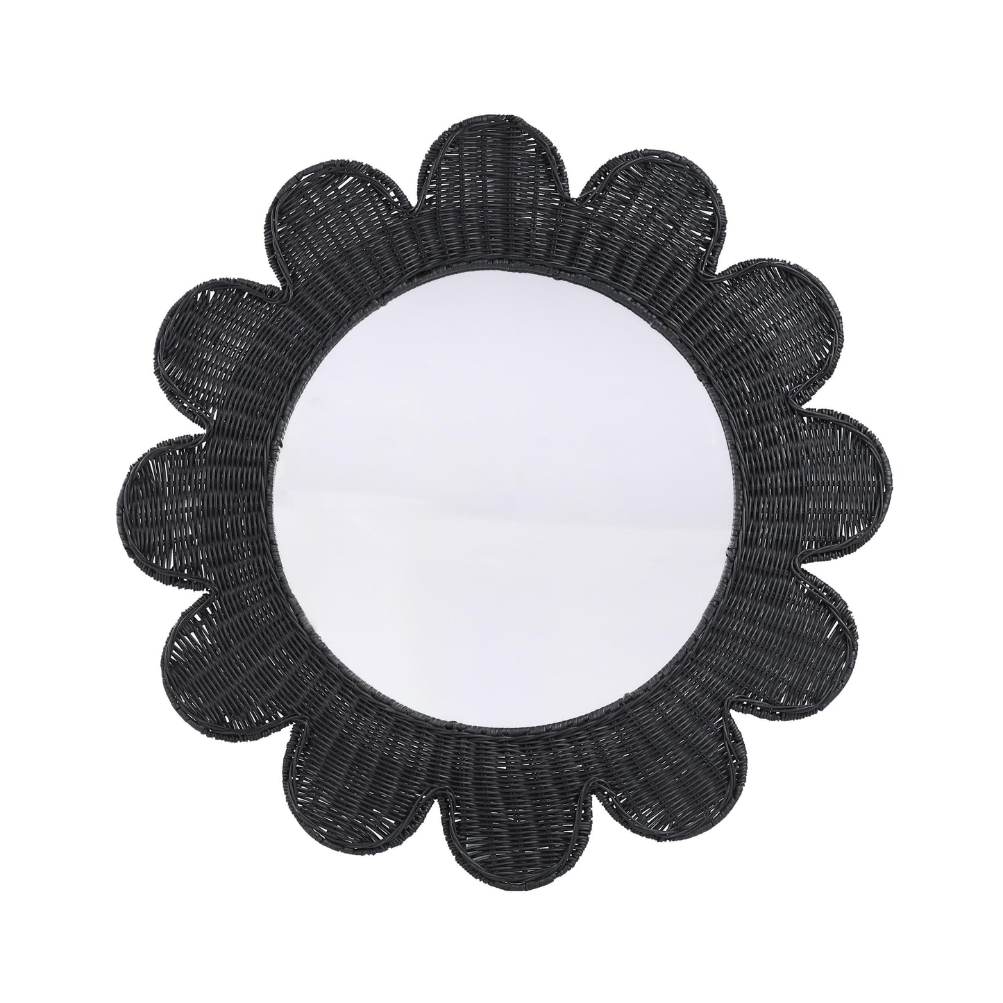 Coralie 33 4 Rattan Round Wall Mirror by TOV C21038
