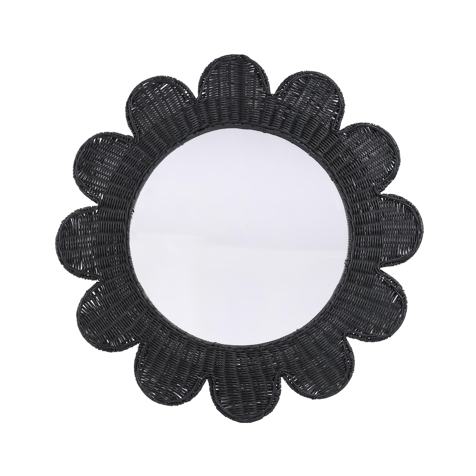 Coralie 33 4 Rattan Round Wall Mirror by TOV C21038