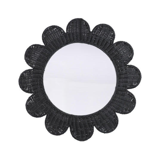 Coralie 33 4 Rattan Round Wall Mirror by TOV C21038