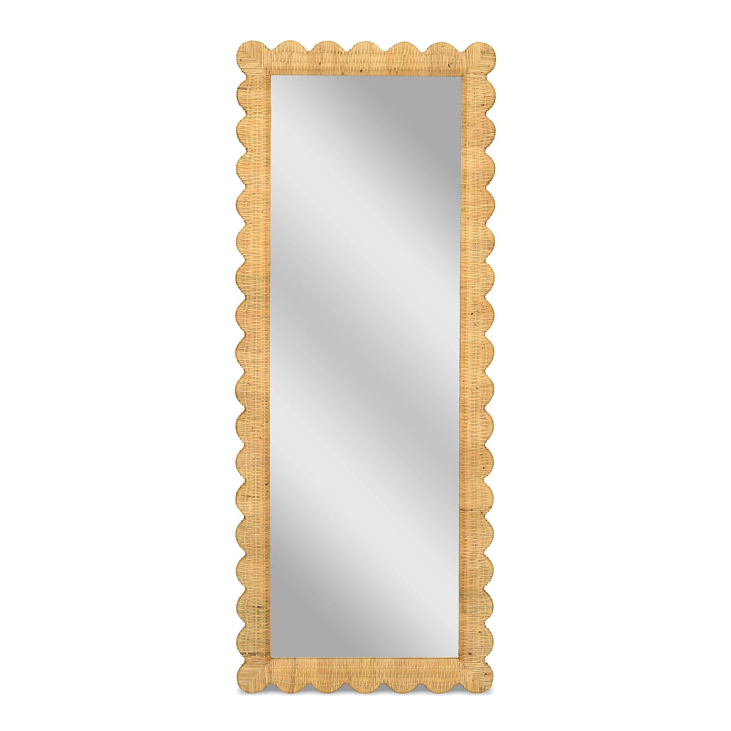 Bama 29 1 X 75 Long Natural Rattan Wall Mirror by TOV C21048