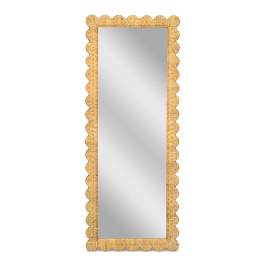 Bama 29 1 X 75 Long Natural Rattan Wall Mirror by TOV C21048
