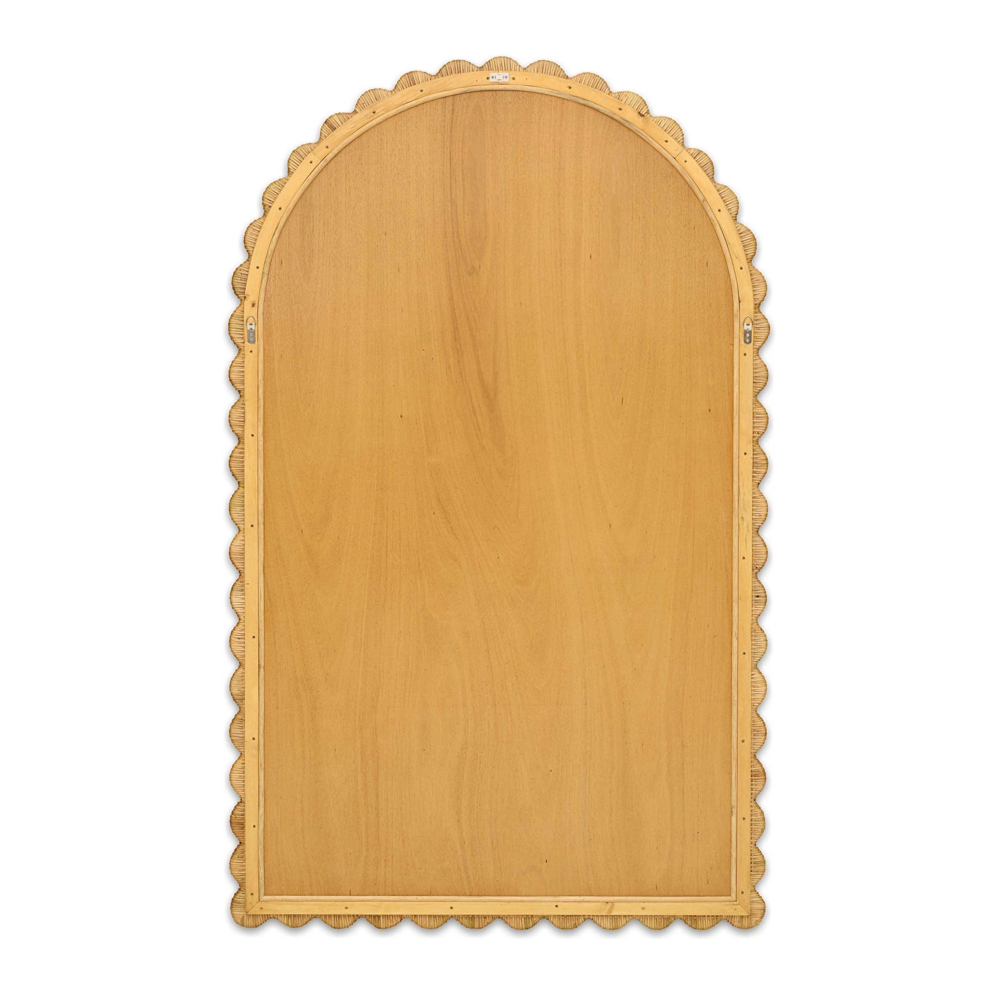 Bama 48" x 79" Jumbo Natural Rattan Arched Wall Mirror Natural by Tov Furniture