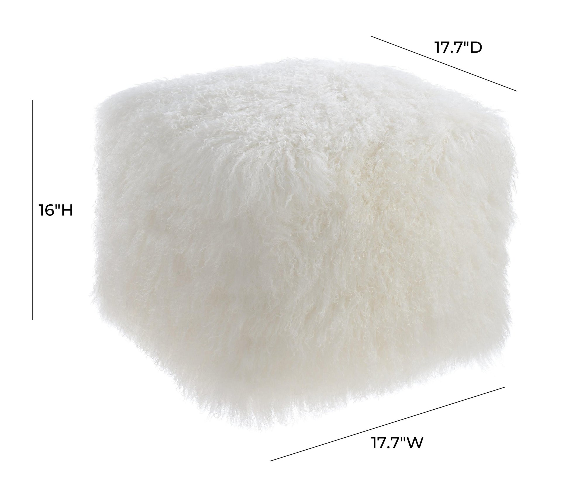 Tibetan Sheep Pouf by TOV C5713