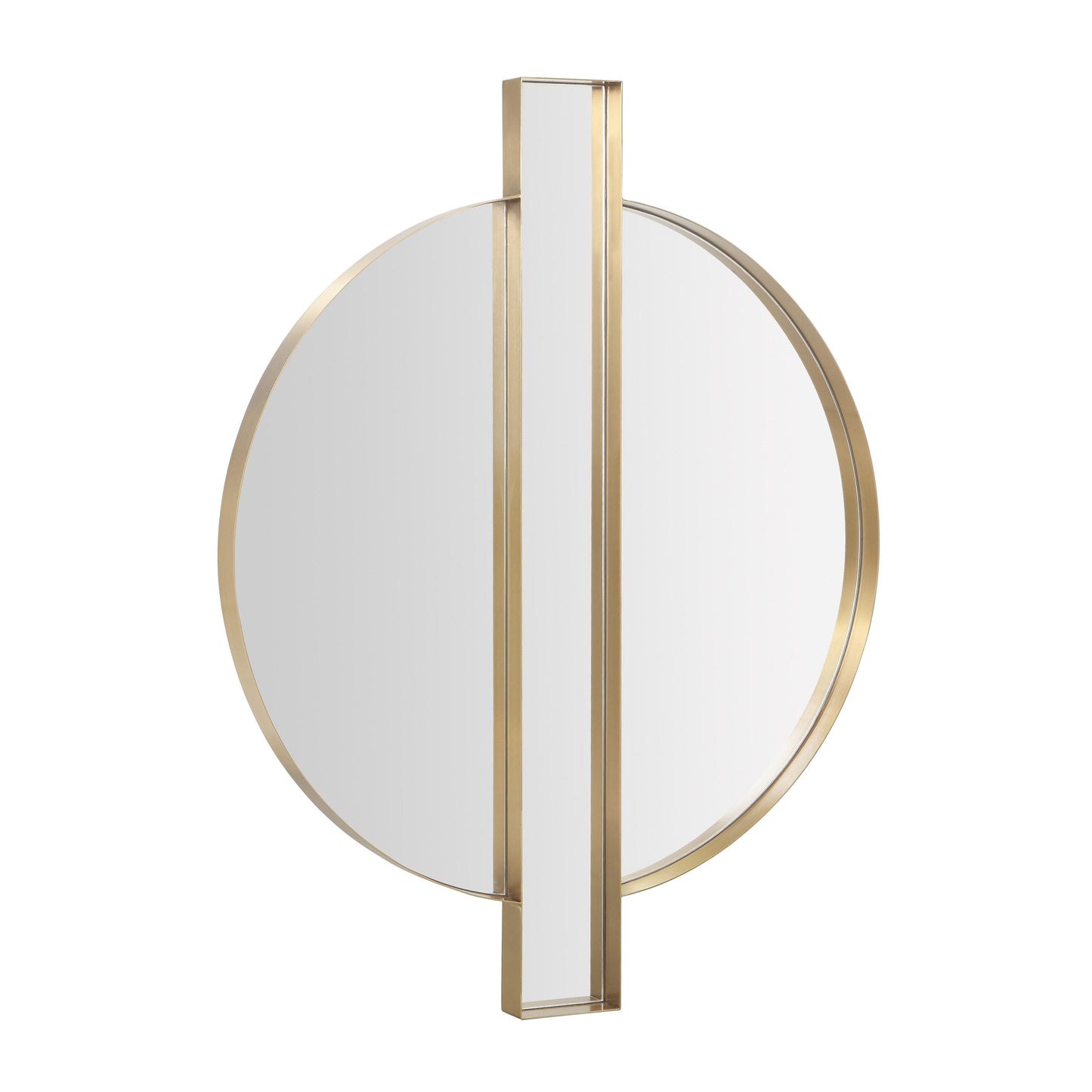 Carri 30 X39 Gold Round Wall Mirror by TOV C68606