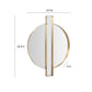 Carri 30 X39 Gold Round Wall Mirror by TOV C68606