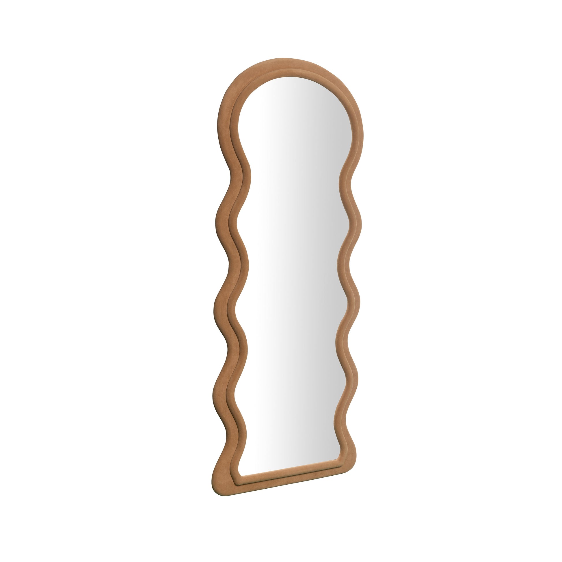 Rhodes 70 Velvet Floor Mirror by TOV C68954