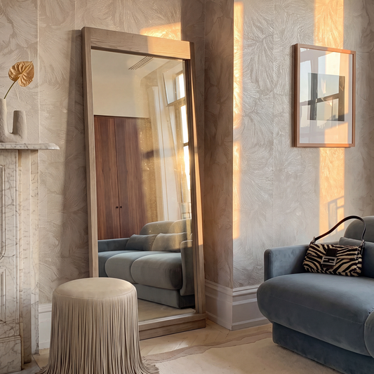 Aimee 44"X77" Solid Brushed Ash Floor Mirror by TOV Furniture – photo 2 of 9
