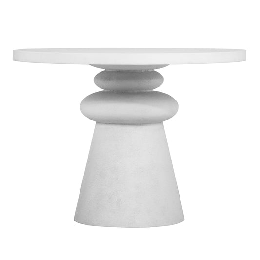 Lupita 42 White Round Dinette Table by TOV D18432