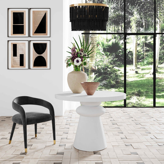 Lupita 42" White Round Dinette Table by TOV Furniture – photo 6 of 6