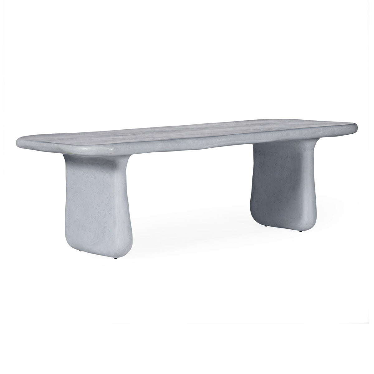 Athen 95" Grey Faux Stone Indoor/Outdoor Rectangular Dining Table by TOV Furniture – photo 1 of 9
