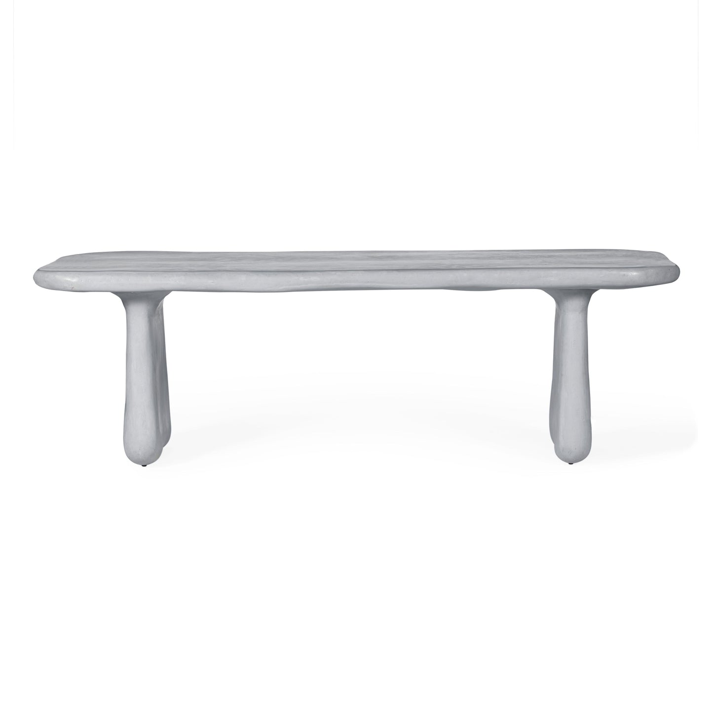 Athen 95 Grey Faux Stone Indoor Outdoor Rectangular Dining Table by TOV D18506