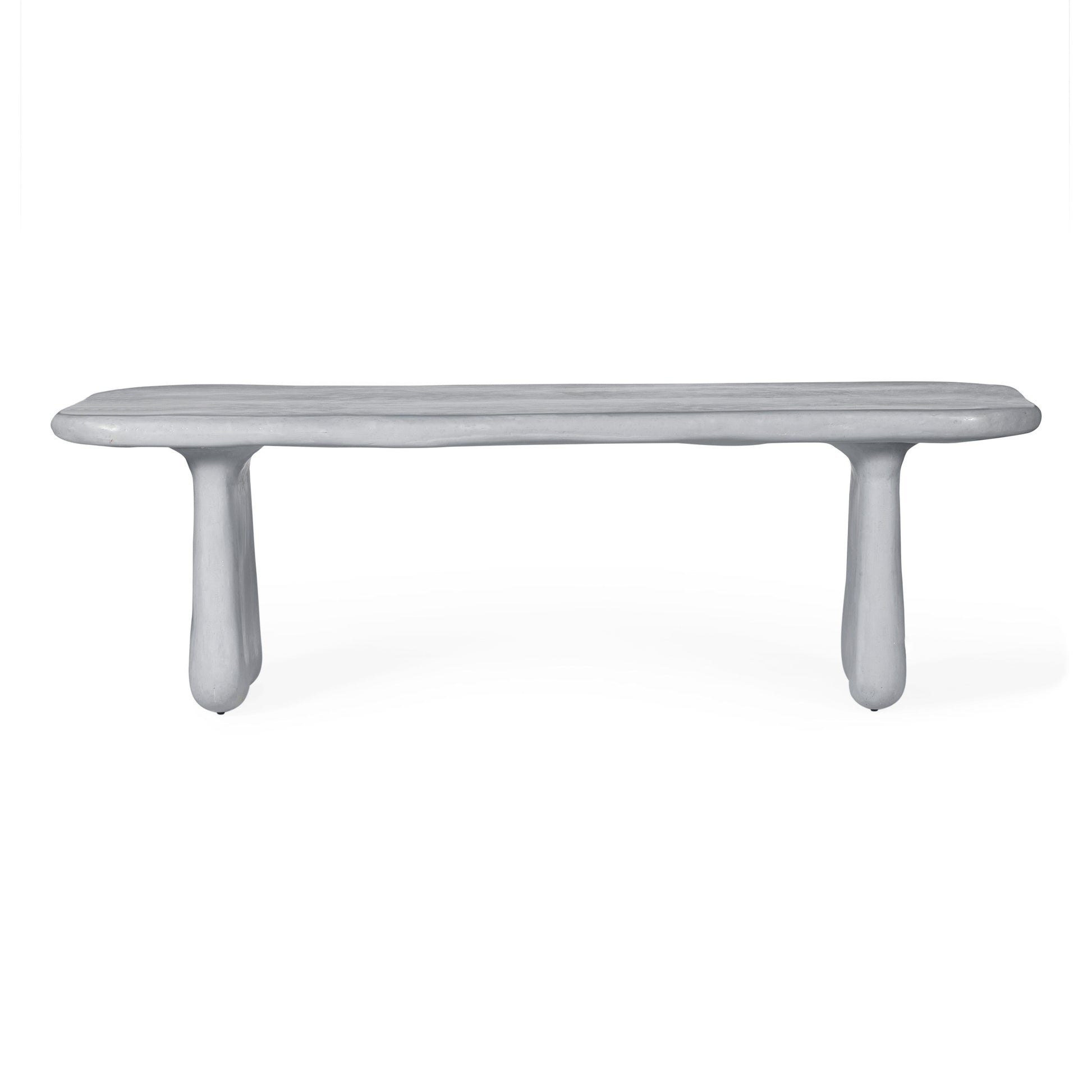 Athen 95 Grey Faux Stone Indoor Outdoor Rectangular Dining Table by TOV D18506