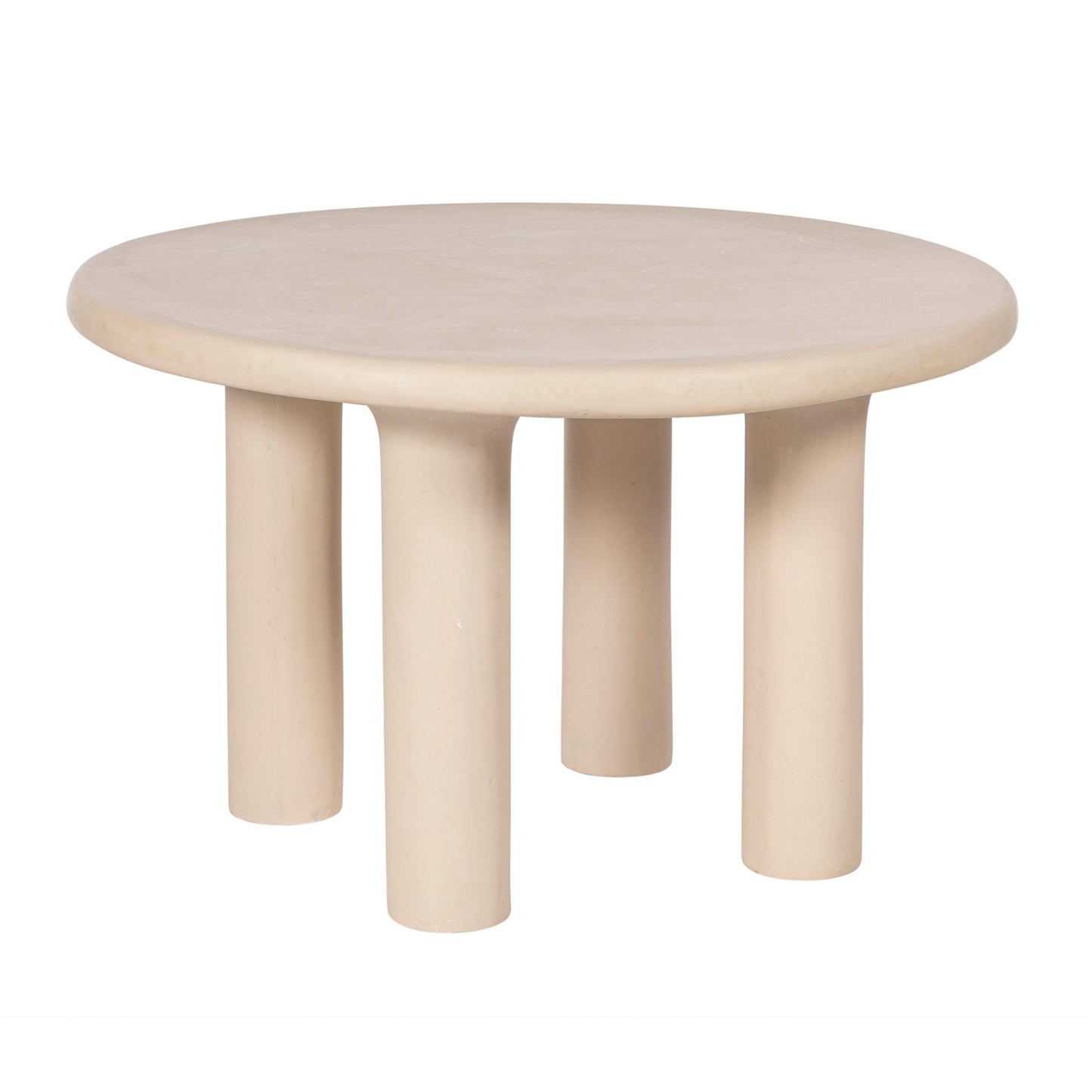 Barbara 47" Cream Textured Indoor/Outdoor Round Dining Table Cream by Tov Furniture