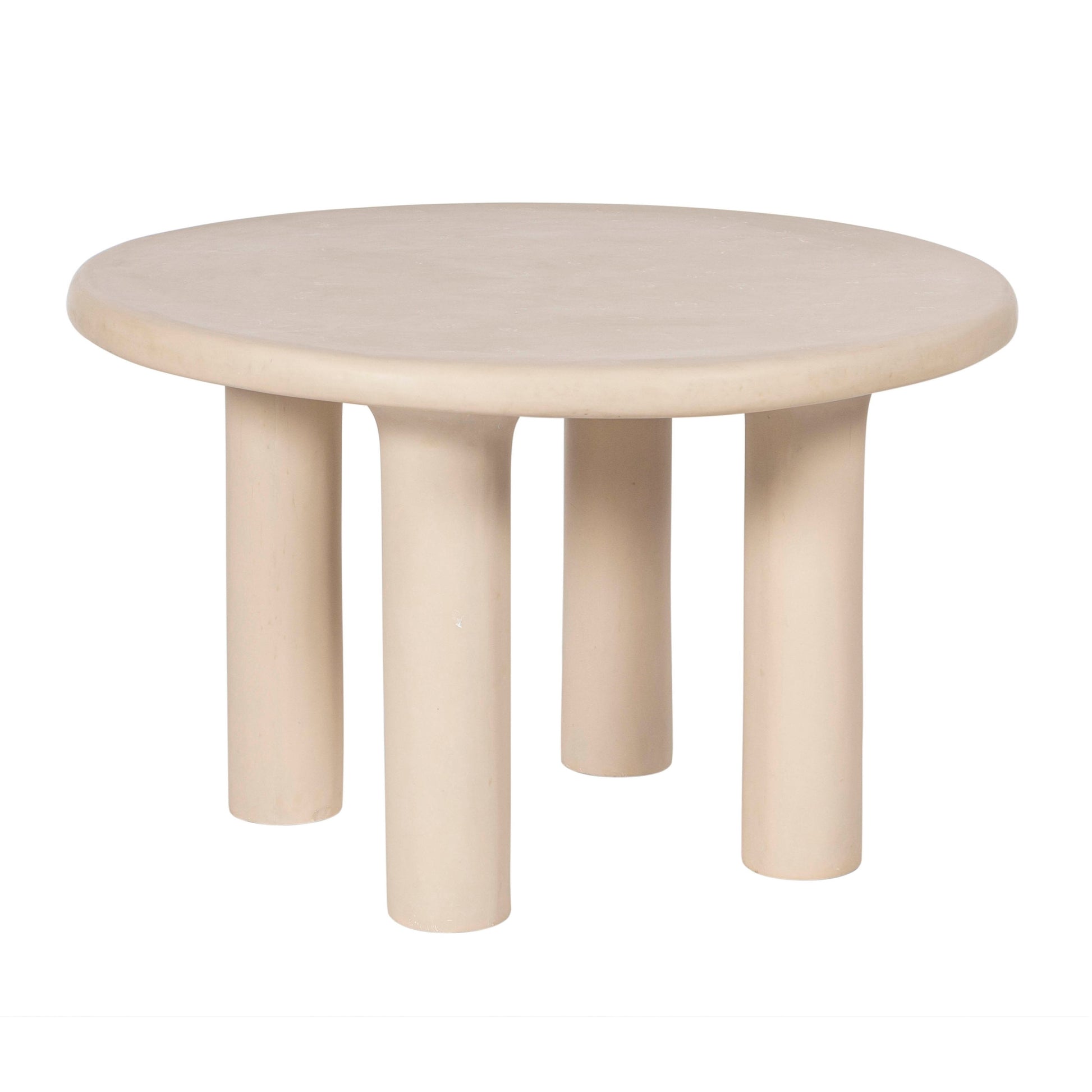 Barbara 47" Cream Textured Indoor/Outdoor Round Dining Table Cream by Tov Furniture