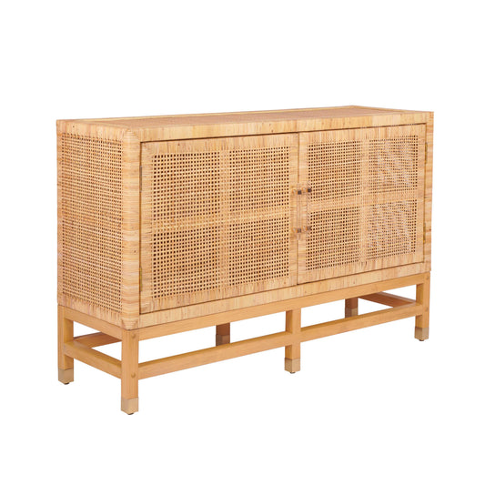 Amara 54" Woven Rattan Buffet Natural by Tov Furniture