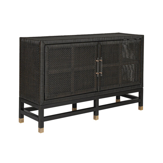 Amara 54" Woven Rattan Buffet Charcoal by Tov Furniture