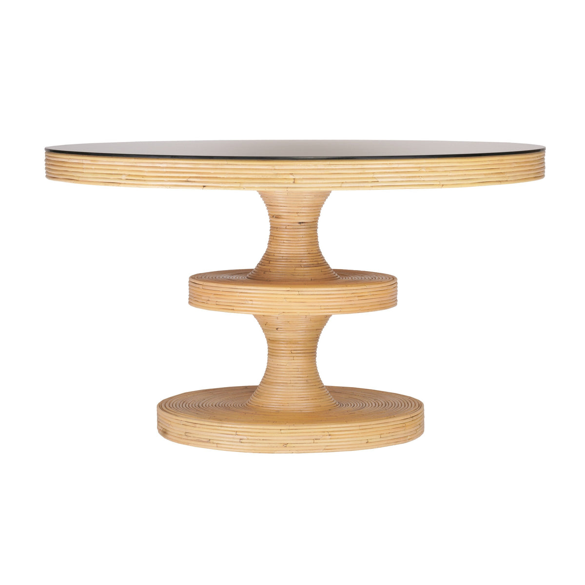 Apollonia 51" Natural Rattan Round Dining Table by TOV Furniture – photo 1 of 7