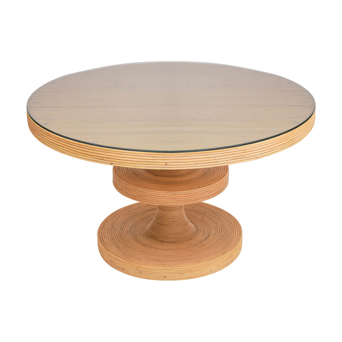 Apollonia 51" Natural Rattan Round Dining Table by TOV Furniture – photo 3 of 7