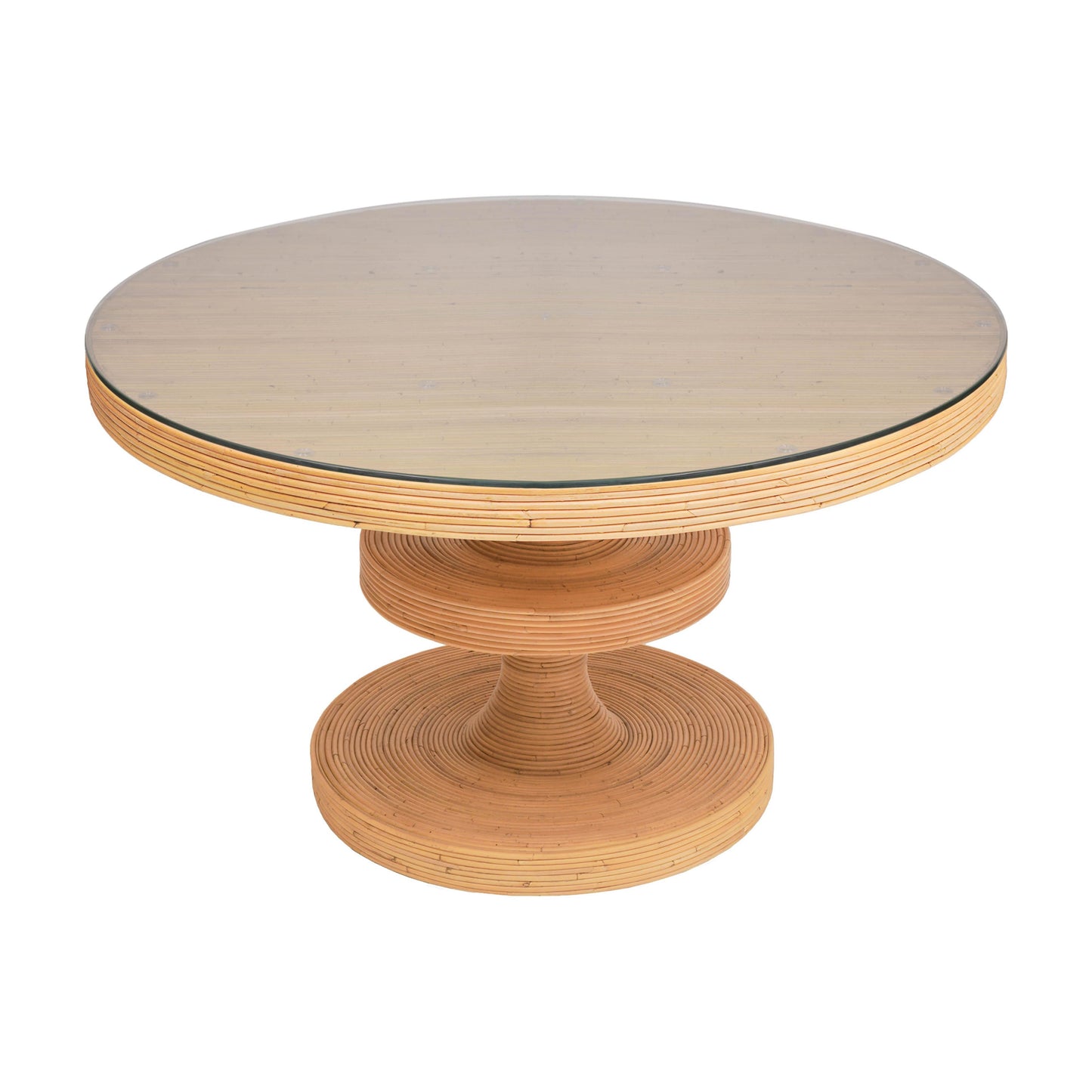 Apollonia 51 Natural Rattan Round Dining Table by TOV D21021