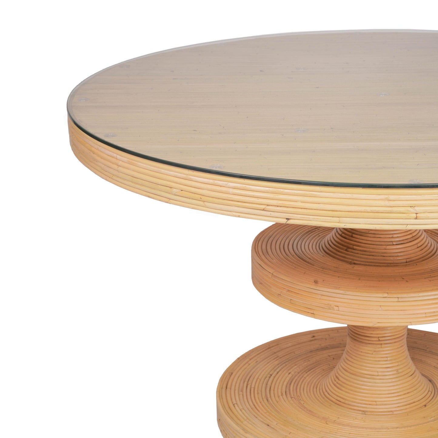 Apollonia 51 Natural Rattan Round Dining Table by TOV D21021