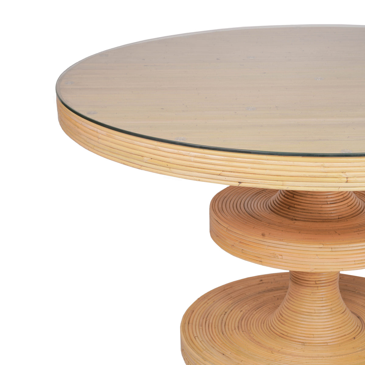 Apollonia 51" Natural Rattan Round Dining Table by TOV Furniture – photo 4 of 7