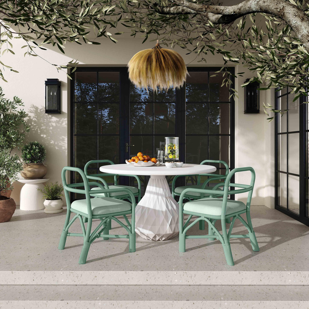 Ginny Green Rattan Dining Chair by TOV Furniture – photo 2 of 7