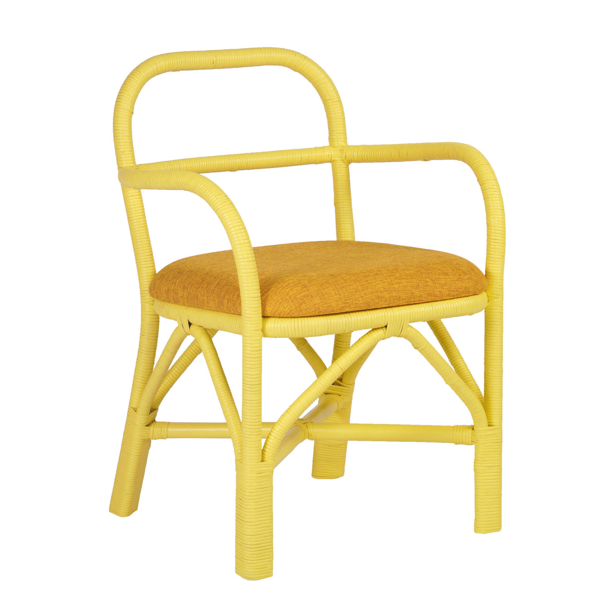 Ginny Yellow Rattan Dining Chair by TOV Furniture – photo 1 of 8