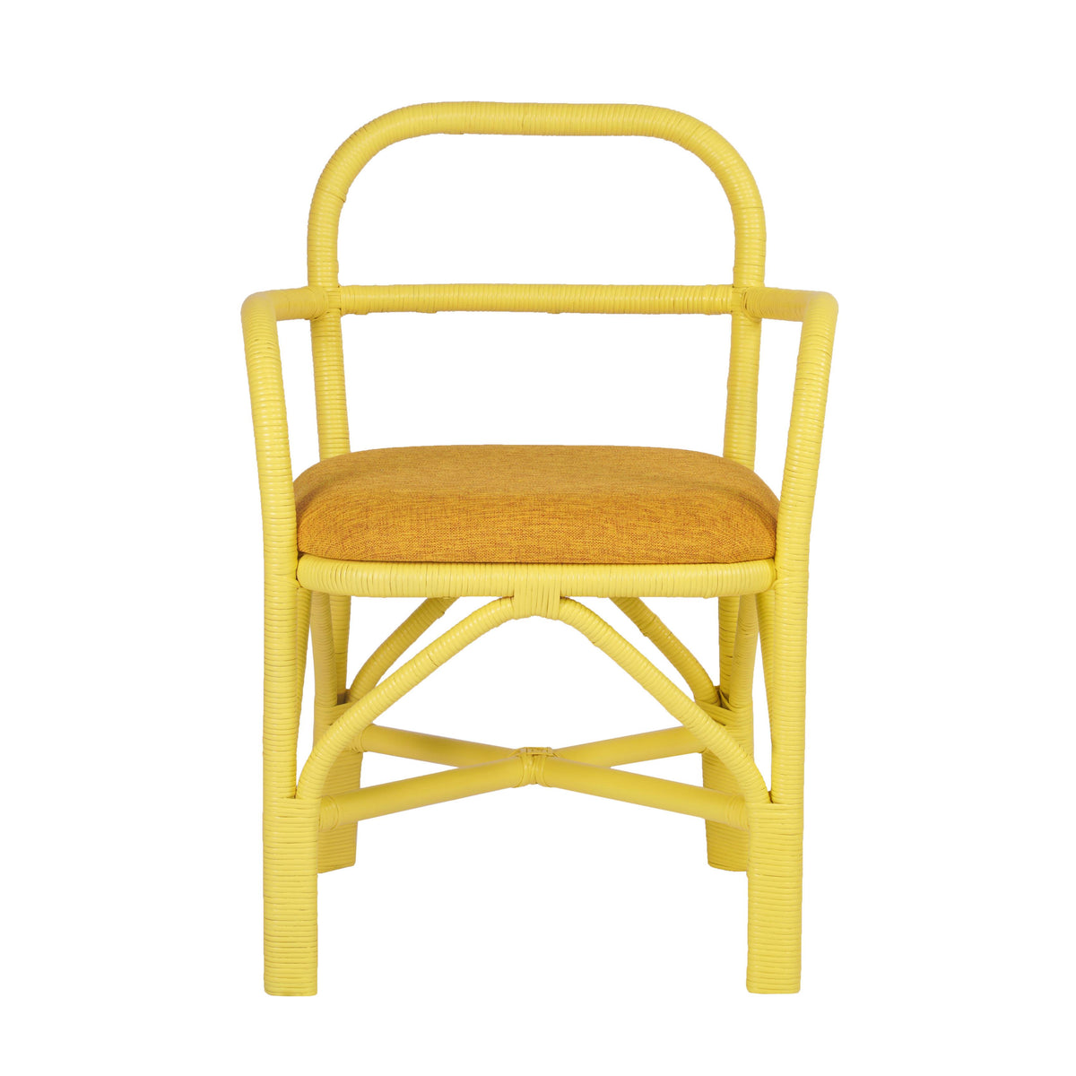 Ginny Yellow Rattan Dining Chair by TOV Furniture – photo 3 of 8