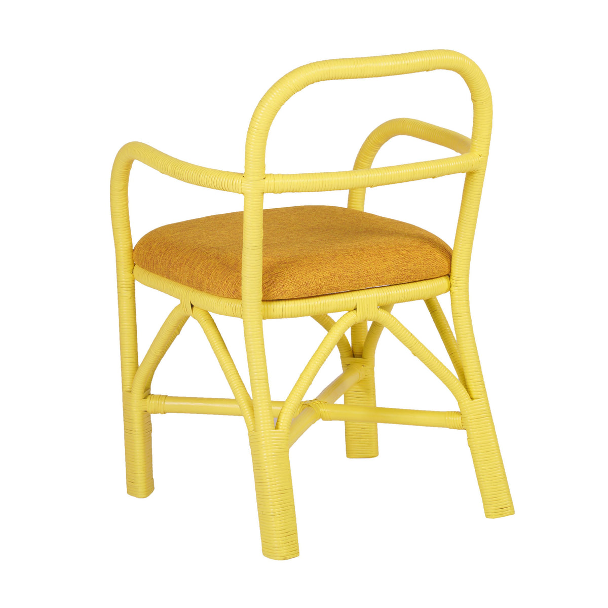Ginny Yellow Rattan Dining Chair by TOV Furniture – photo 4 of 8