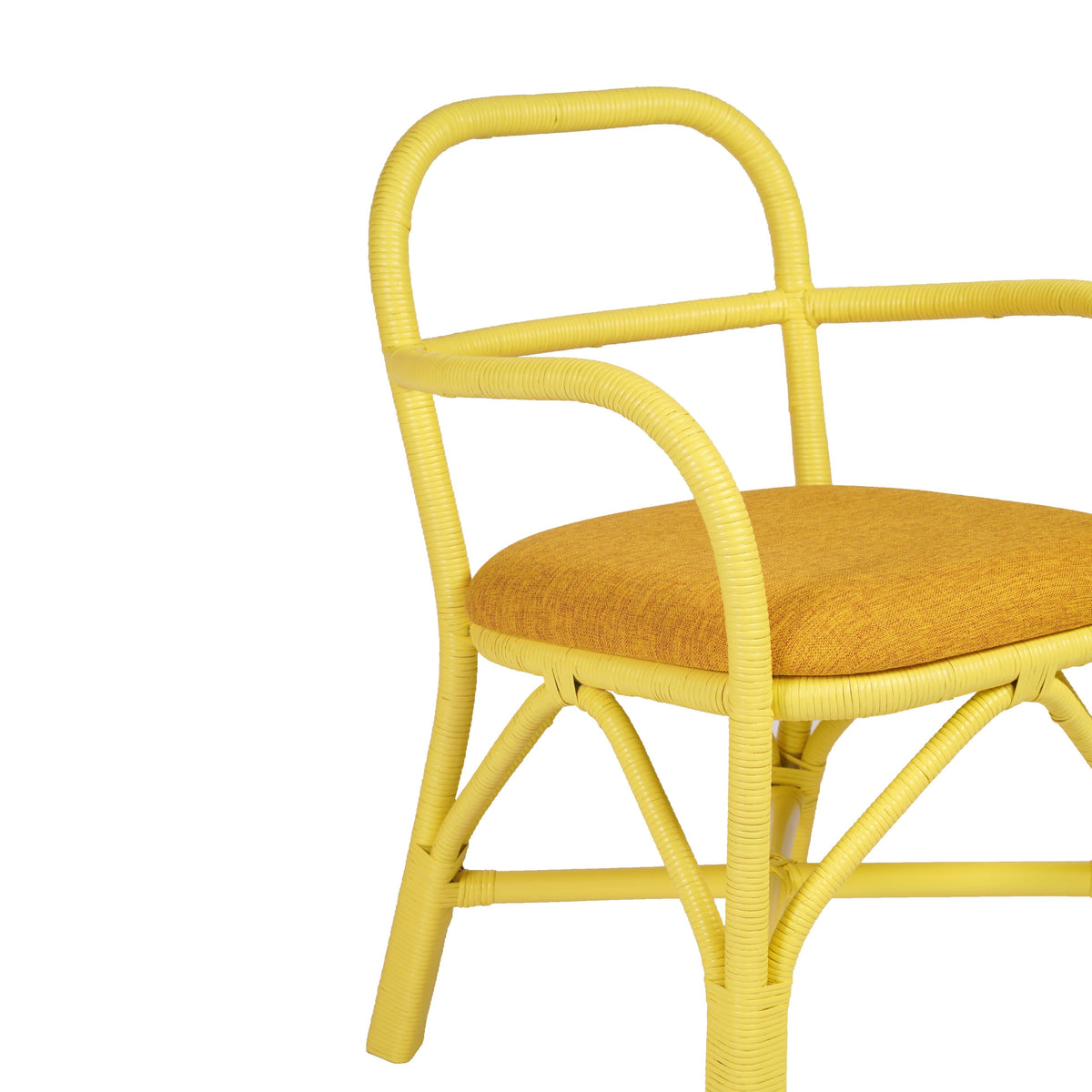 Ginny Yellow Rattan Dining Chair by TOV Furniture – photo 5 of 8