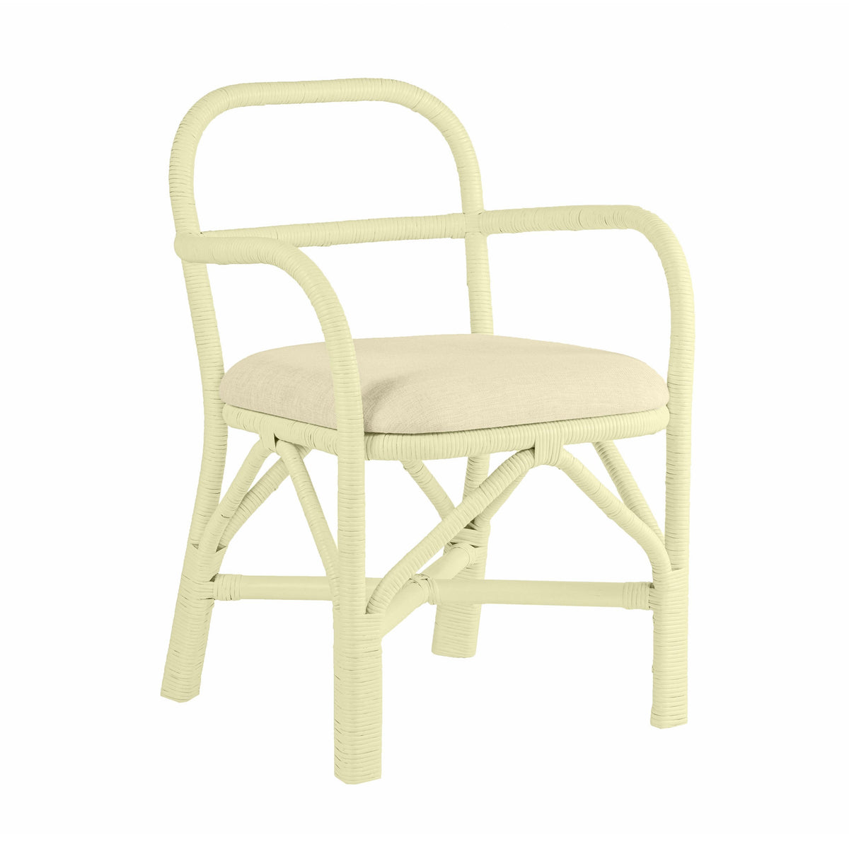 Ginny Cream Rattan Dining Chair by TOV Furniture – photo 1 of 8
