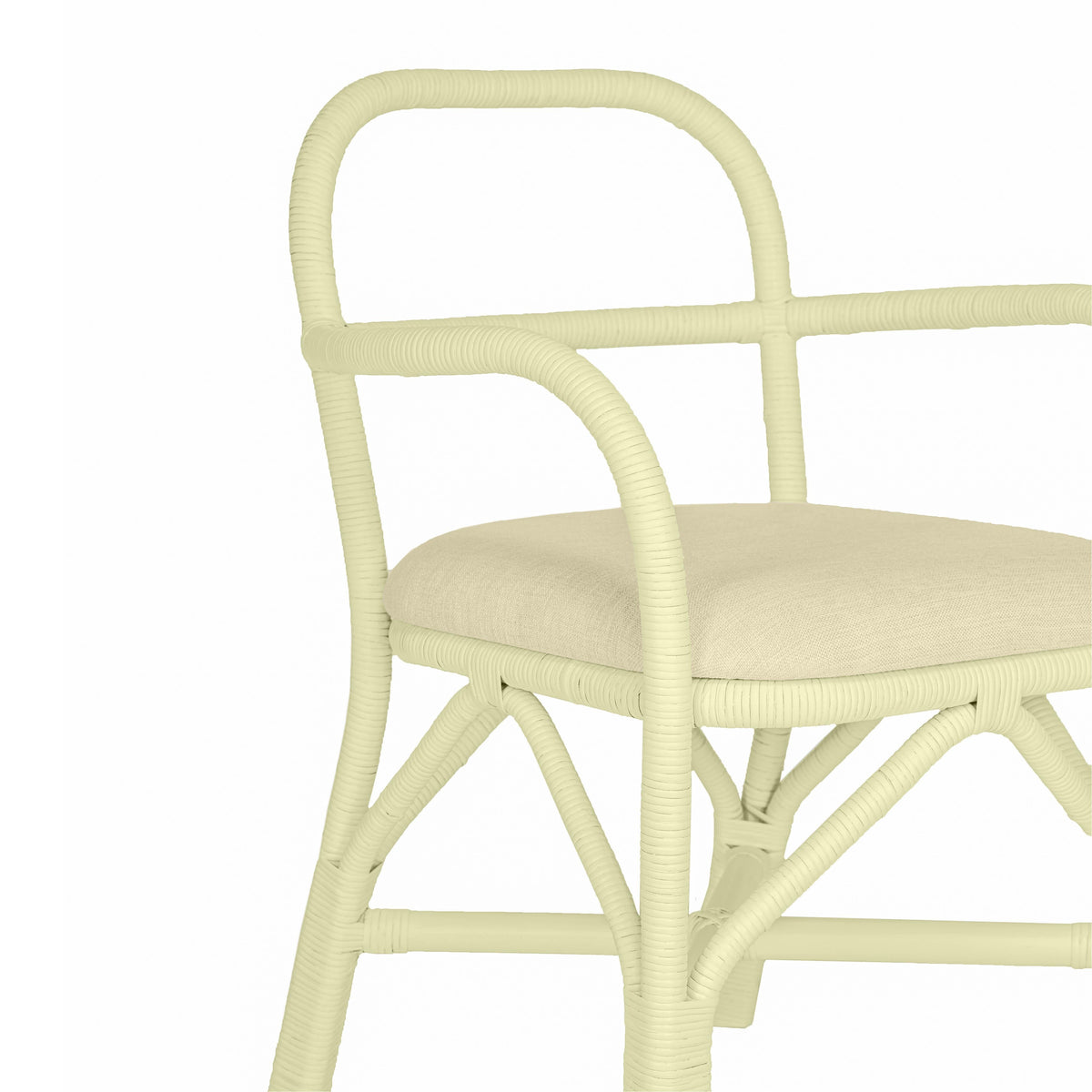 Ginny Cream Rattan Dining Chair by TOV Furniture – photo 5 of 8