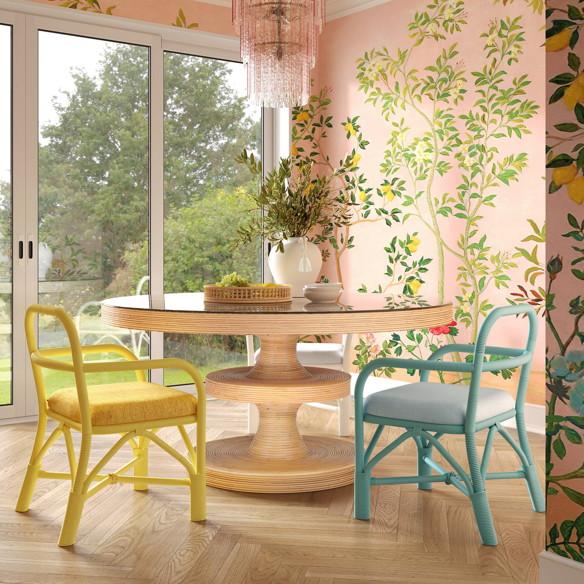 Ginny Cream Rattan Dining Chair by TOV Furniture – photo 6 of 8