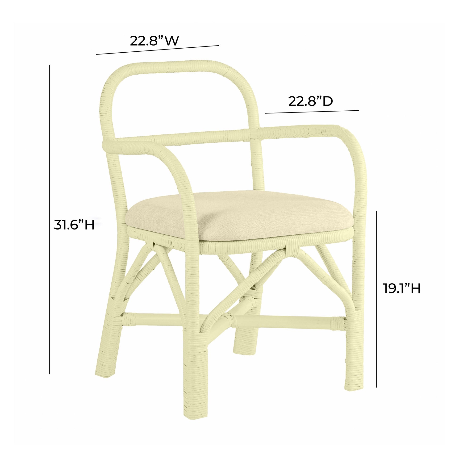 Ginny Rattan Dining Chair by TOV D21024